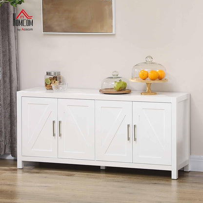 White Farmhouse TV Stand / Storage Cabinet