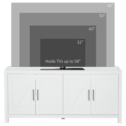 White Farmhouse TV Stand / Storage Cabinet