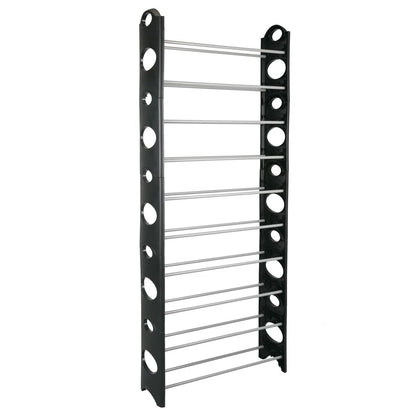 10-Tier Space-Saving Shoe Rack Organizer – Slim Vertical Storage Tower for Closets, Entryways, and Dorms (Holds 30 Pairs)