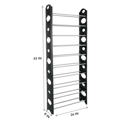 10-Tier Space-Saving Shoe Rack Organizer – Slim Vertical Storage Tower for Closets, Entryways, and Dorms (Holds 30 Pairs)