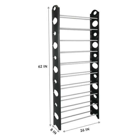 10-Tier Space-Saving Shoe Rack Organizer – Slim Vertical Storage Tower for Closets, Entryways, and Dorms (Holds 30 Pairs)