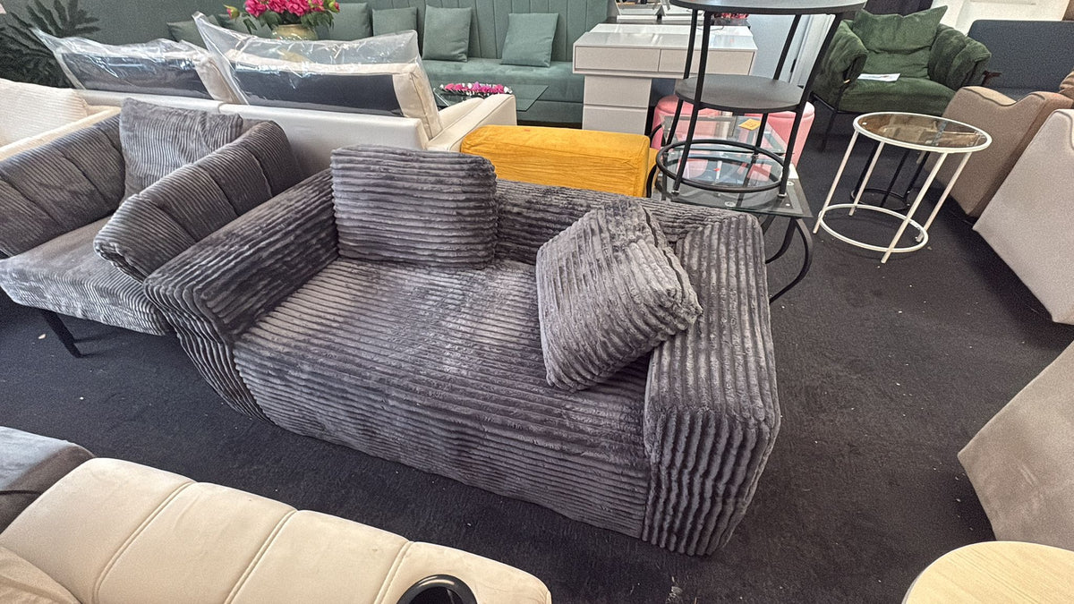 63" Compressed 2-seater Loveseat Sofa Couch, Grey Multi Market World Inc.