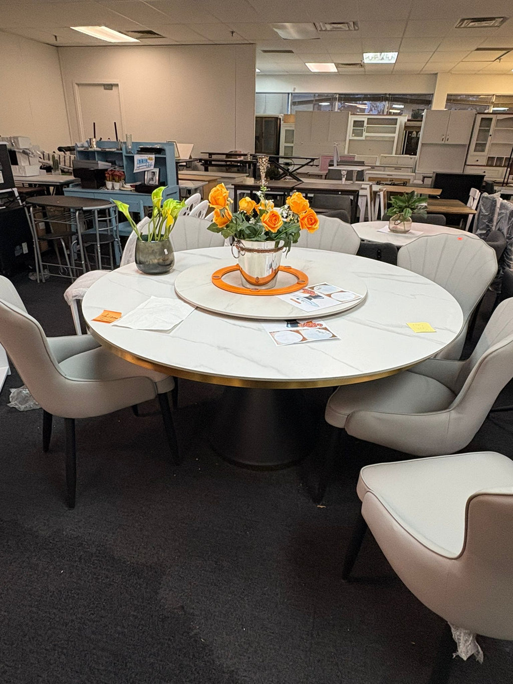 150cm Sintered Stone Round Dining Table Multi Market World Inc.