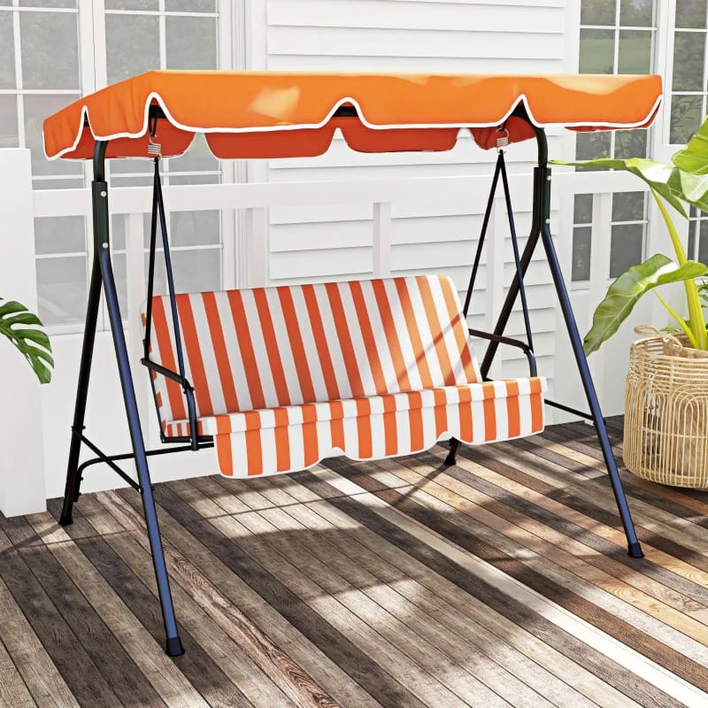 2-Seater Patio Canopy Swing,  Heavy Duty Steel Frame Multi Market World Inc.
