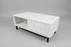 Coffee Table, Desert-Inspired Design Fluted Wood MCM Center Table Multi Market World Inc.