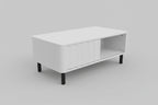 Coffee Table, Desert-Inspired Design Fluted Wood MCM Center Table Multi Market World Inc.