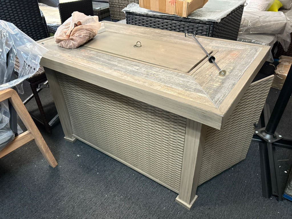 Gray Oak 50,000 BTU Propane Fire Pit Table - Aluminum & Steel Frame Multi Market World Inc.