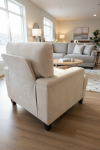 Bouclé Accent Chair with Hidden Armrest Storage, Chenille Armchair, 37" Deep Comfy Accent Chair with Extra Wide Seat Multi Market World Inc.