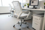 Oversized Mesh Office Chair, 22" Wide Armrests, Heavy-duty Metal Chome Base, light grey Multi Market World Inc.
