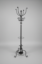 74" Metal Coat Rack with Umbrella Stand | Vintage Freestanding Hall Tree Multi Market World Inc.