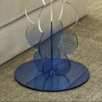 Acrylic Round Side Table 40cm, Clear Amber Accent End Table, 53cm Height for Living Room & Bedroom Multi Market World Inc.