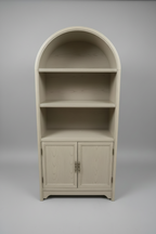 Modern Arched Black Bookshelf with Lower Cabinet Storage Multi Market World Inc.