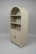 Modern Arched Black Bookshelf with Lower Cabinet Storage Multi Market World Inc.