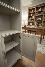 Modern Arched Black Bookshelf with Lower Cabinet Storage Multi Market World Inc.