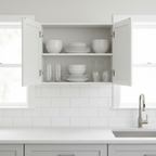 24" Modern Farmhouse Wall-Mounted Bathroom & Kitchen Storage Cabinet, White Floating Cabinet with X-Brace Double Doors Multi Market World Inc.