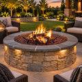 20" Heavy-Duty Round Fire Pit Log Grate, Elevated Steel Firewood Stand Multi Market World Inc.