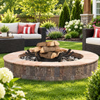 20" Heavy-Duty Round Fire Pit Log Grate, Elevated Steel Firewood Stand Multi Market World Inc.