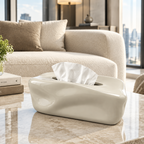 Decorative Glossy Ceramic Tissue Box Holder, Contemporary Home Accent Multi Market World Inc.