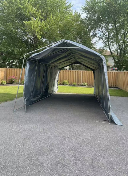 11x20 ft Gazebo Car Shelter/ Carport with zipper door, for car parking