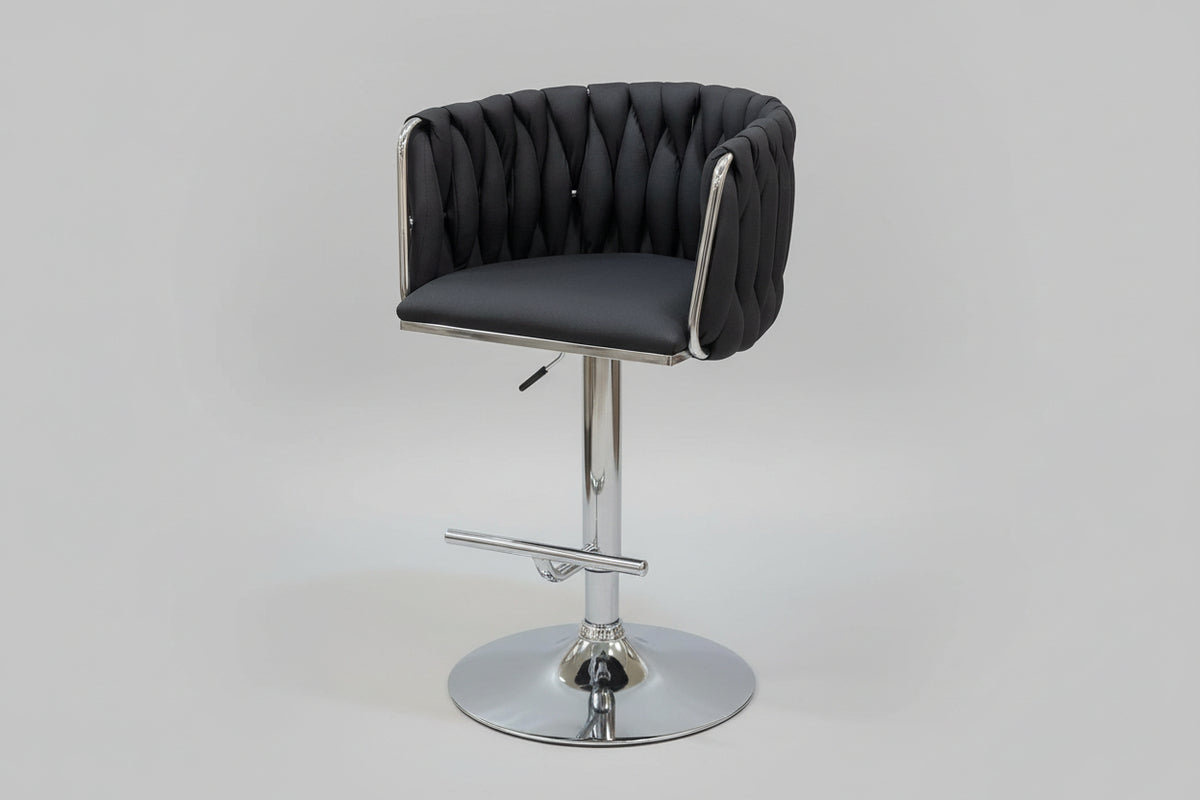 Set of 2 MMW Velvet Adjustable Bar Stool/ Barstools with Silver Base, Tufted High Back Swivel Bar Chair Multi Market World Inc.