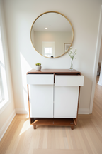 Shoe Storage Cabinet, 80 cm Wide, 2 Doors with Open Shelf, White, Minimalist Entryway Organizer Multi Market World Inc.