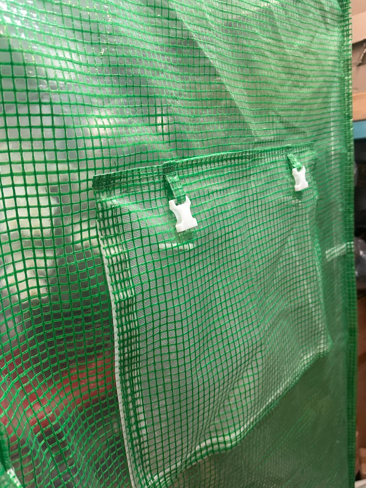 2.5 x 6.56 ft Heavy Duty Metal Frame Outdoor Greenhouse with PE Cover and Zipper Door for Flower and Plant Growth Multi Market World Inc.