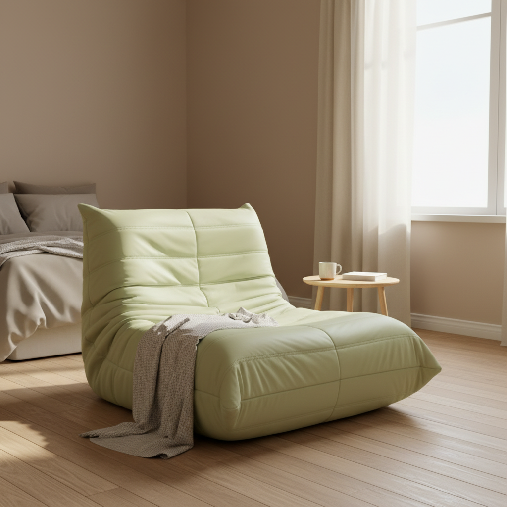 Lazy Sofa, Floor Sofa Chair, Cloud Lounge Chair - Plush White Tufted Floor Sofa Multi Market World Inc.