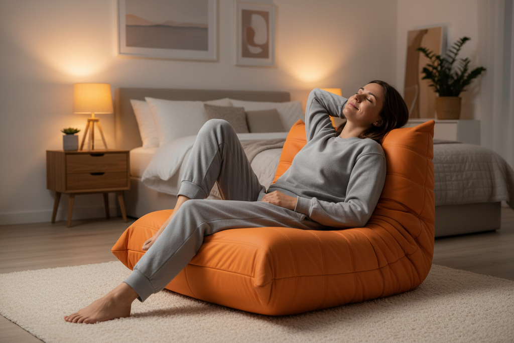 Lazy Sofa, Floor Sofa Chair, Cloud Lounge Chair - Plush White Tufted Floor Sofa Multi Market World Inc.