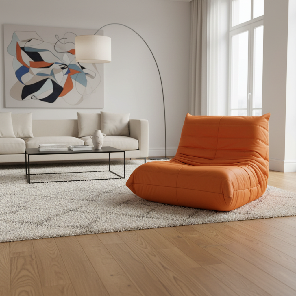 Lazy Sofa, Floor Sofa Chair, Cloud Lounge Chair - Plush White Tufted Floor Sofa Multi Market World Inc.