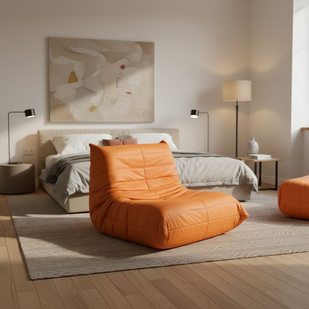 Lazy Sofa, Floor Sofa Chair, Cloud Lounge Chair - Plush White Tufted Floor Sofa Multi Market World Inc.
