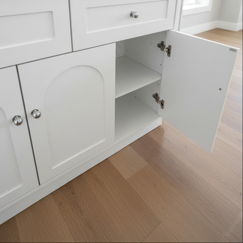 White Kitchen Pantry Cabinet with Hutch, Coffee Bar Station, 185.5cm Height Storage Organizer Multi Market World Inc.