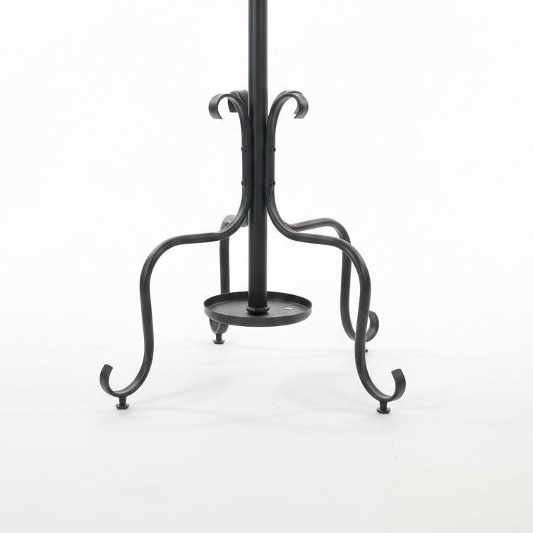 74" Metal Coat Rack with Umbrella Stand | Vintage Freestanding Hall Tree Multi Market World Inc.