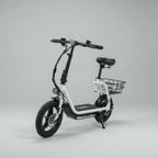 Foldable 14" Electric Scooter with Seat & Cargo Basket – Adjustable Height, 750W Motor, 30 km/h, 10.4Ah Battery Multi Market World Inc.
