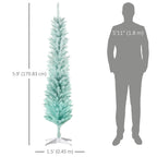 6ft Pencil Christmas Trees, Skinny Artificial Christmas Tree for Xmas Holiday Decor, Gradient Blue Multi Market World Inc.