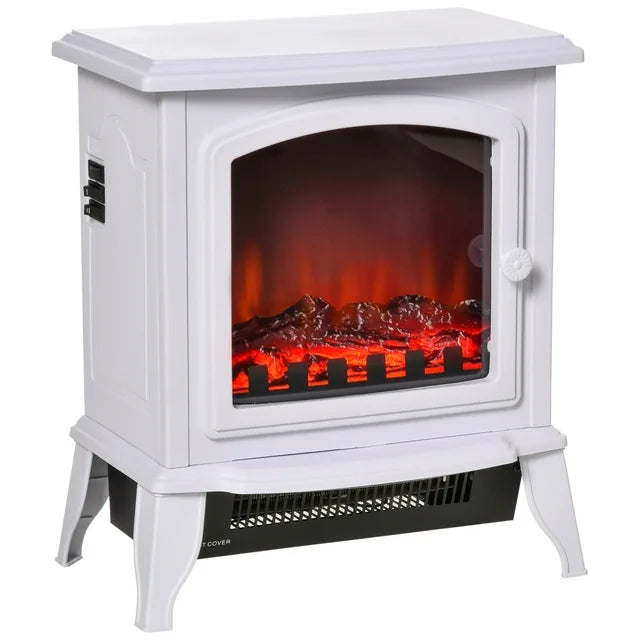 Electric Fireplace, Freestanding Fireplace 1500W, White Multi Market World Inc.