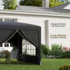10x10 Pop-Up Canopy Tent with Sidewalls & Mesh Screens Multi Market World Inc.