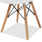 Set of 4 Modern Eiffel Dining Chairs – Wood Legs & Metal Support Frame Multi Market World Inc.