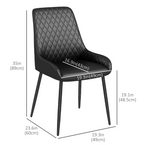 Modern PU Leather Dining Chairs with Steel Legs – Tufted High Back Design (Single) Multi Market World Inc.