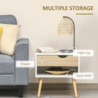 Bedside Table with Drawer and Open Shelf - Compact White Nightstand Multi Market World Inc.