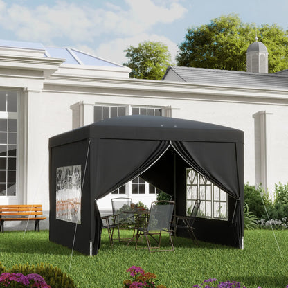 10x10 Pop-Up Canopy Tent with Sidewalls & Mesh Screens