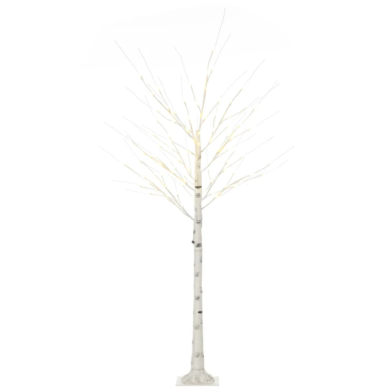 6 ft Artificial Birch Tree Light with Pre-Lit LED Light for Home Party, Indoor and Covered Outdoor Use 5