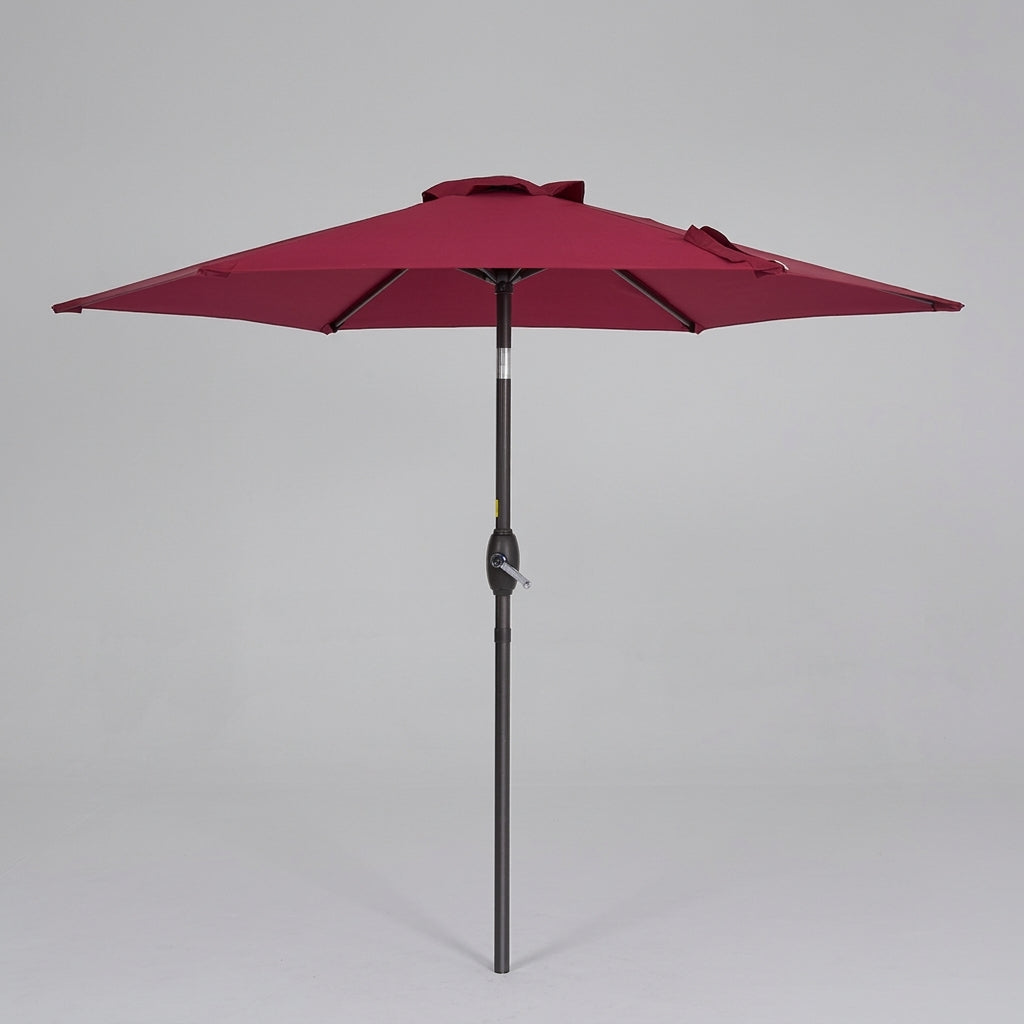 9.8 ft Outdoor Patio Umbrella with 8 Ribs, Easy Hand-Crank & Push-Button Tilt Multi Market World Inc.