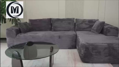 L-shape Sofa Bed, 104", Compressed Memory Foam Couch, boneless couch, pickup