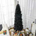 7FT Christmas Tree, Artificial Christmas Tree, Black Multi Market World Inc.
