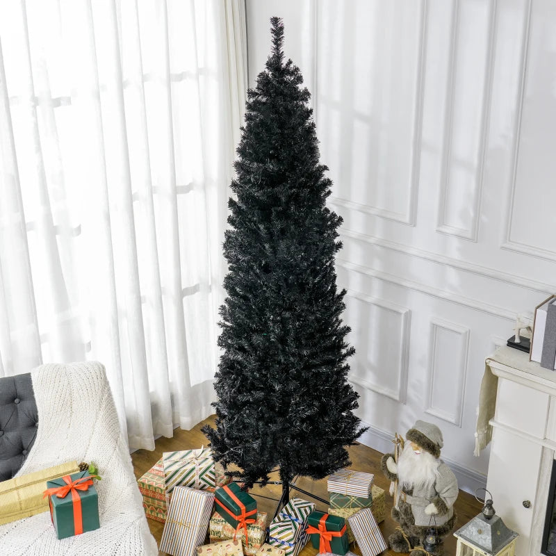 7FT Christmas Tree, Artificial Christmas Tree, Black Multi Market World Inc.