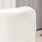 Accent Sherpa Chair, Upholstered Armchair, Fluffy Wingback Chair for Living Room, Reading Room, Cream White Multi Market World Inc.