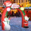 9ft Christmas Inflatable Archway with Santa Claus and Snowman for Outdoor, Blow Up Decoration with LED Lights Multi Market World Inc.