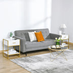 ightstand Set of 2, Modern Bedside Table with Drawer and Shelf, Bedside Cabinets for Bedroom, White Multi Market World Inc.