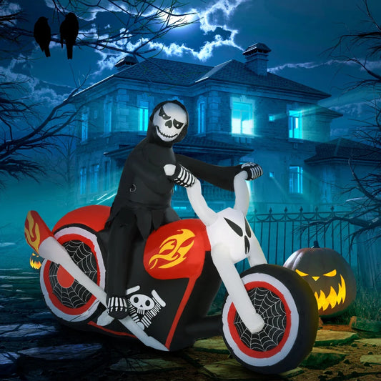 6 FT Halloween Animated Creepy Potion Shop Inflatable Decoration - Color Changing LED Lights & Self-Inflates for Outdoor Yard & Lawn Decor