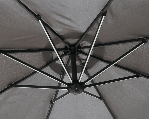 Solar Hanging Offset Umbrella LED Lights - Multi Market World Inc.
